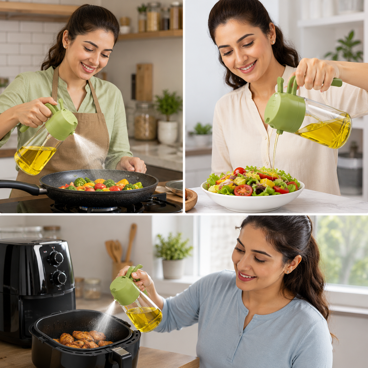 Oil Dispenser & Mist Spray Bottle, 500ml baking & cooking heathy