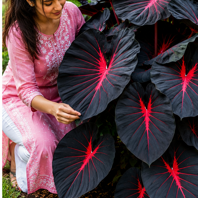 Black Hosta Seeds + Plant Growth Serum Free