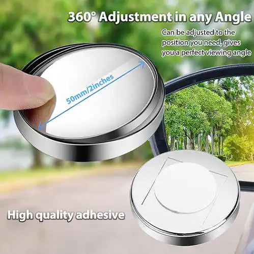 Carvito Blind Spot Mirrors, 2 Inch Round Hd Glass Convex 360°