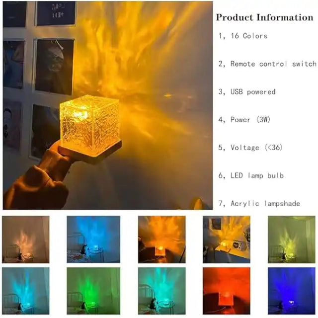 Romantic Lamp for Room Decor,Glow Lamp Crystal