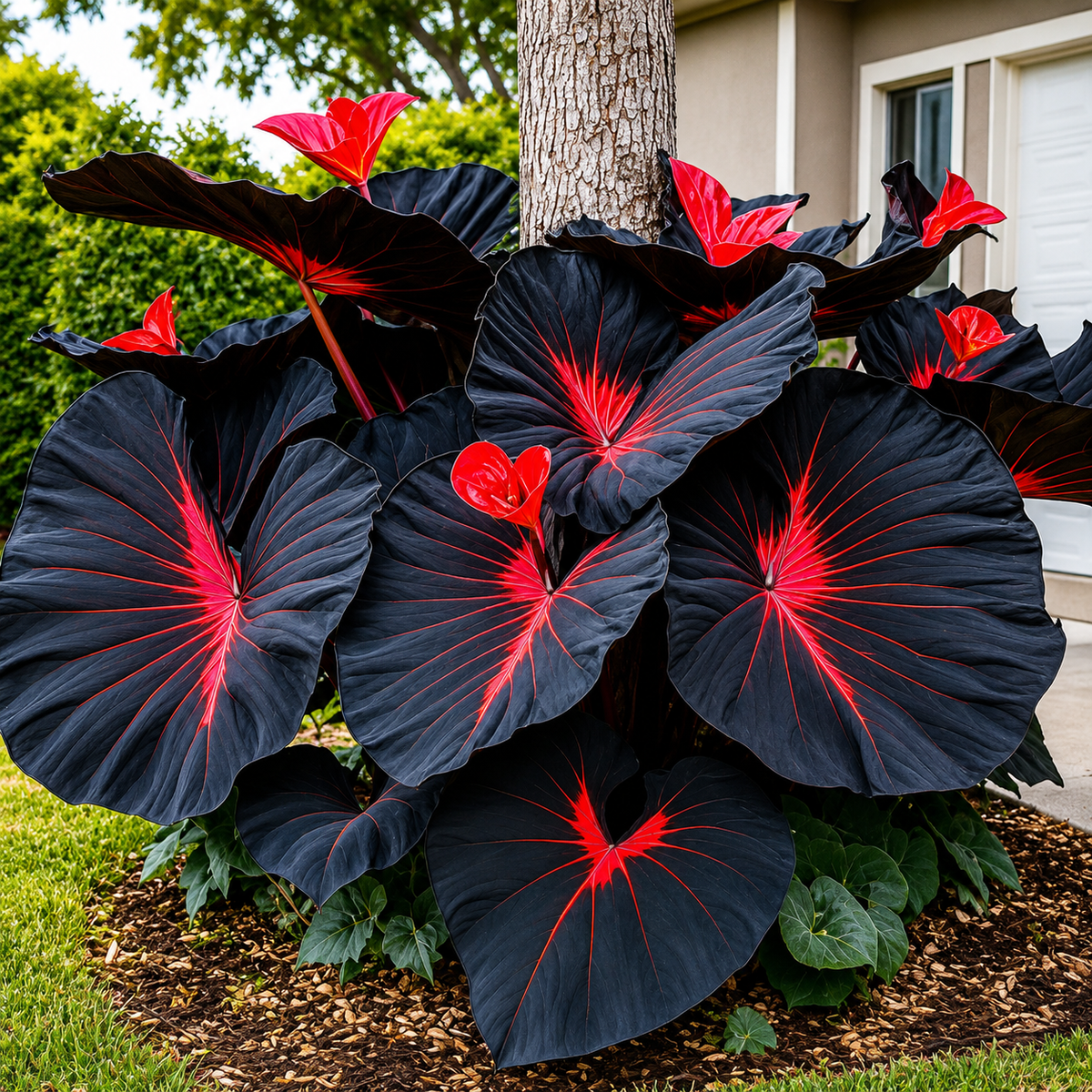 Black Hosta Seeds + Plant Growth Serum Free