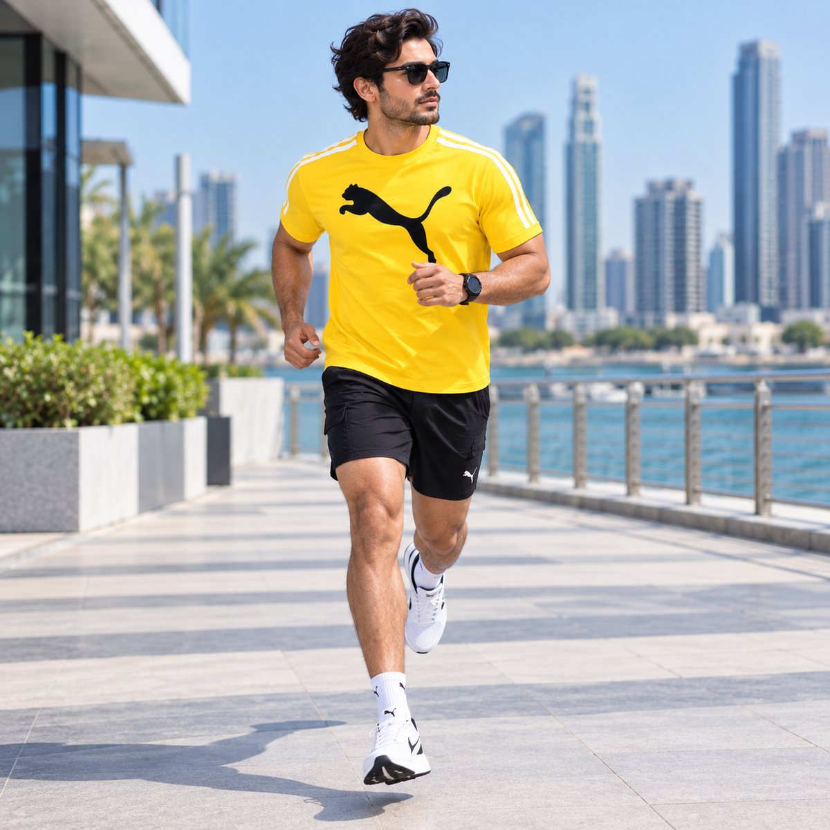 Regular Fit T-Shirt (Yellow, L)