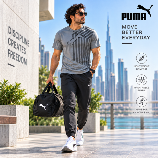 Men's Puma Trending T-Shirts (Grey, S)