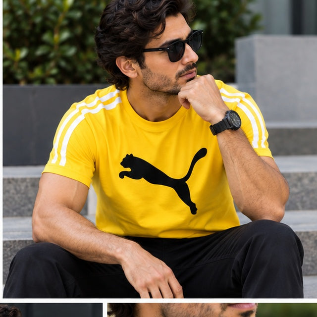 Regular Fit T-Shirt (Yellow, L)