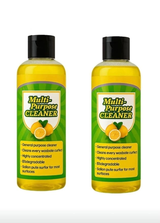 All Purpose Multifunctional Concentrated Cleaning Lotion for Kitchen, Bathroom & Toilet | Powerful Grease, Stain & Dirt Removing Liquid Cleaner (Pack Of 2)