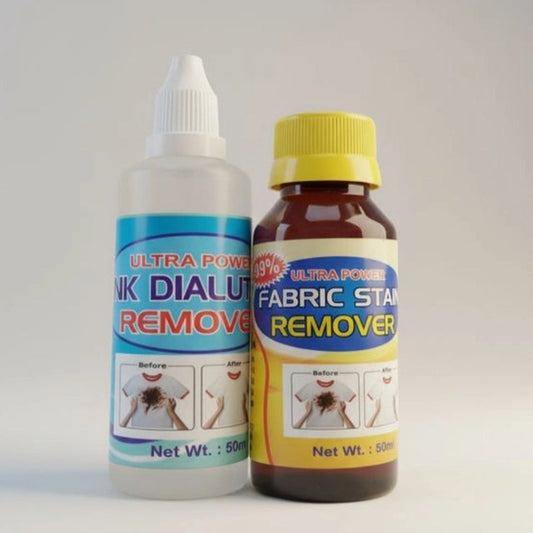 All In One Fabric Stain Remover And Ultra Power Ink Dialutor Remover (Pack of 2 Bottle 50ml each)