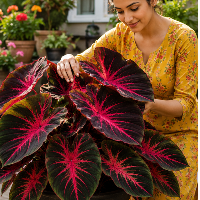 Black Hosta Seeds + Plant Growth Serum Free
